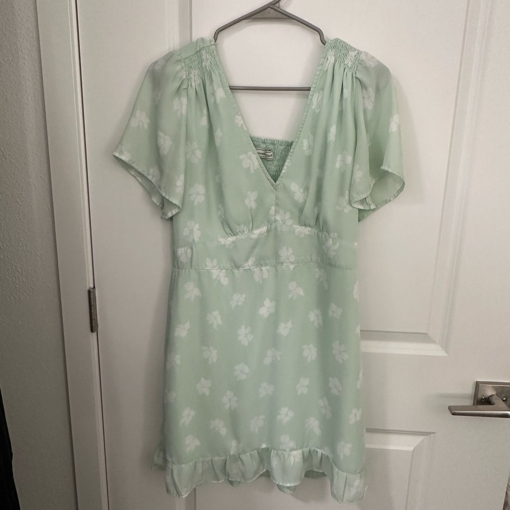 Abercrombie & Fitch Mint Green Floral Blouse